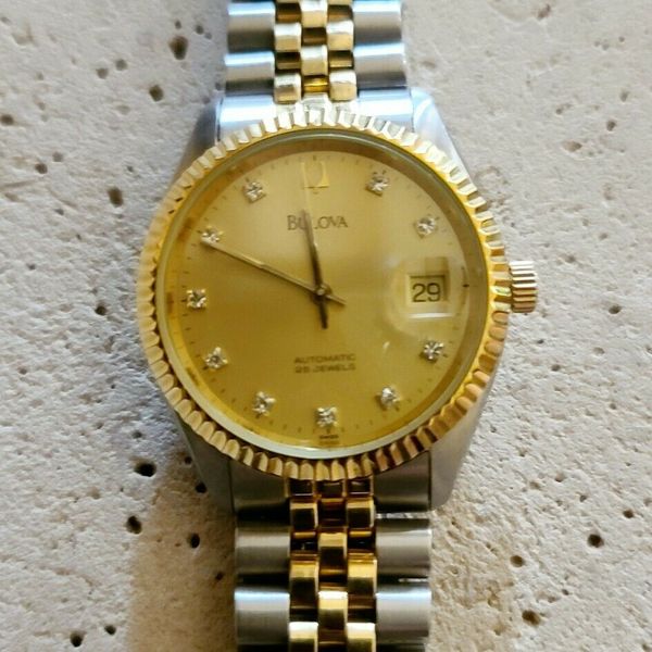 Bulova Automatic 25 Jewels 1D17M Wrist Watch for Men Gold Bulova Automatic 25 Jewels 1D17M Wrist Watch for Men Gold