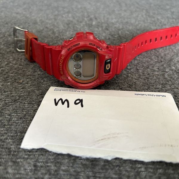 Casio Script Red Casio Classic Red Men Wristwatch | WatchCharts Marketplace