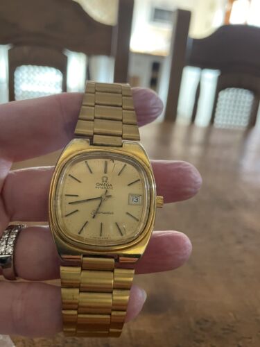 Vintage omega seamaster gold plated clearance watch