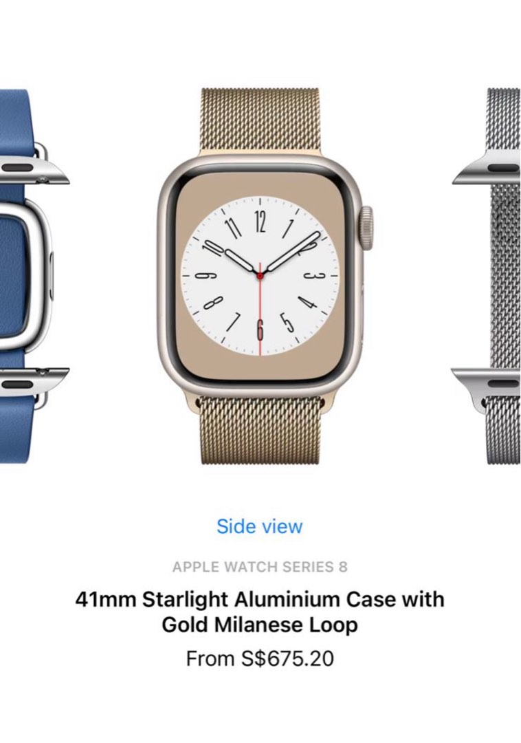 Apple Watch Series 8 GPS 41mm Starlight Aluminum with Starlight Sport Band  A2770 - US
