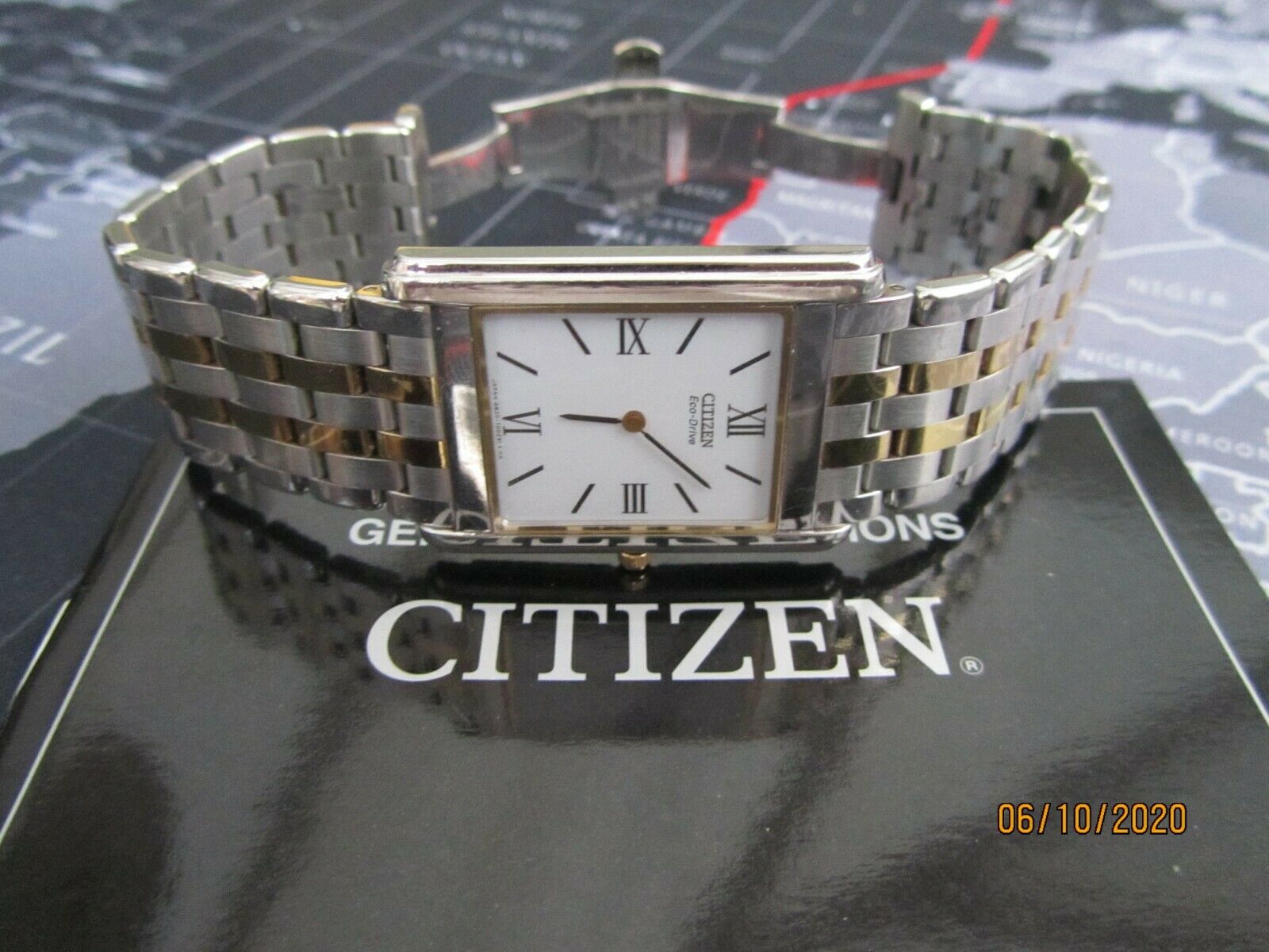 Citizen eco drive stiletto sapphire g820 best sale