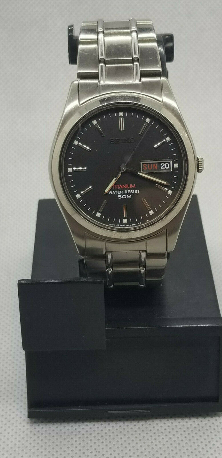 RARE VINTAGE SEIKO TITANIUM WATCH 7N43 9050 MEN S WATCH RUNNING