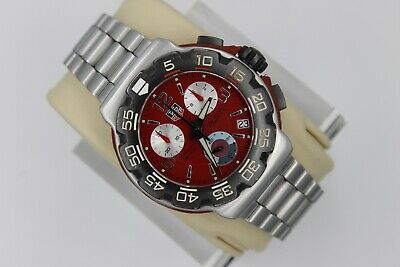 Tag Heuer CAC1112.BA0850 Formula 1 Red Chronograph Watch Mens Mint