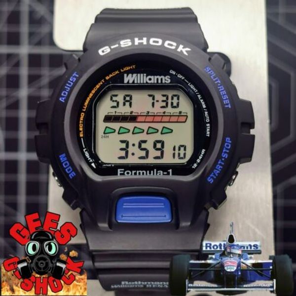 Casio G-Shock Black Blue Limited F1 FOX-FIRE Positive DW-6600 DW-6600-WILLIAMS  | WatchCharts Marketplace