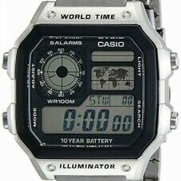 CASIO Chronograph AE1200WHD1A Digital Stainless Steel Men's Watch Quartz WatchCharts
