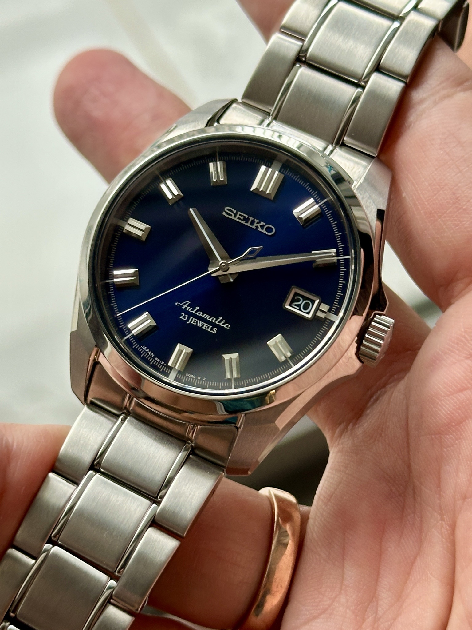 激レア セイコー メカニカル SEIKO SARB045 ブルー ザラツ研磨