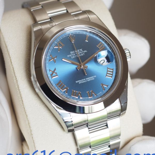 FSOT BNIB Rolex Datejust II 41 Blue Azzurro Roman Dial 116300 | WatchCharts