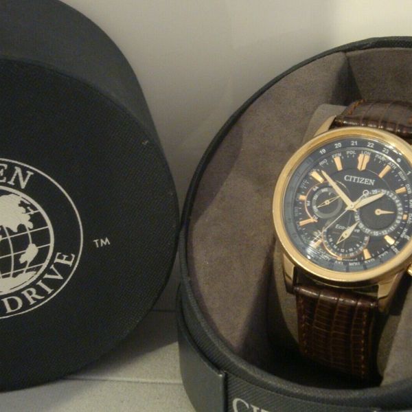 Citizen Eco-Drive World Time 8729-R005995. Rose gold. Gents watch