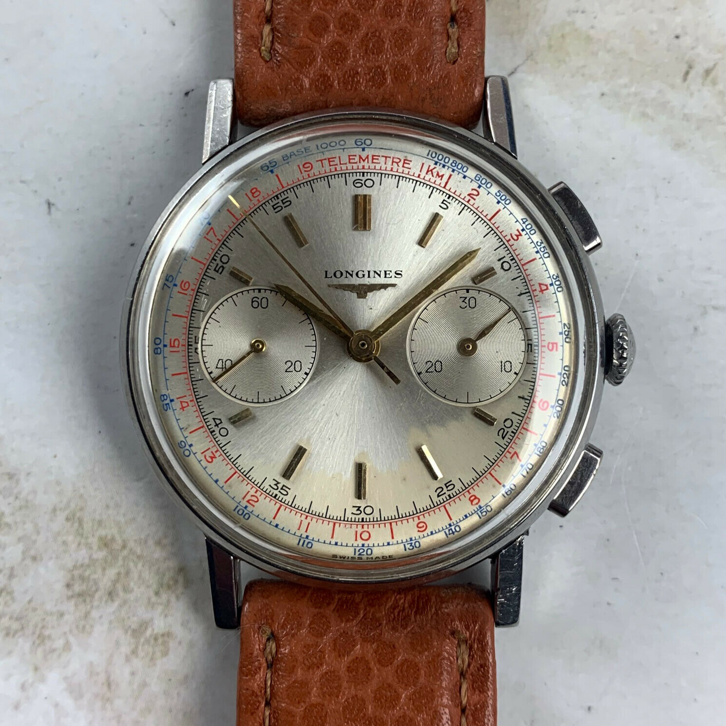 Vintage Longines 30CH Chronograph Ref. 7412 3 Wristwatch 36mm