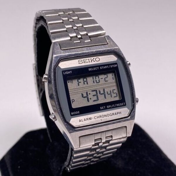 Seiko LCD Watch Alarm Chronograph A904-5009 Vtg 80’s Fresh Battery ...