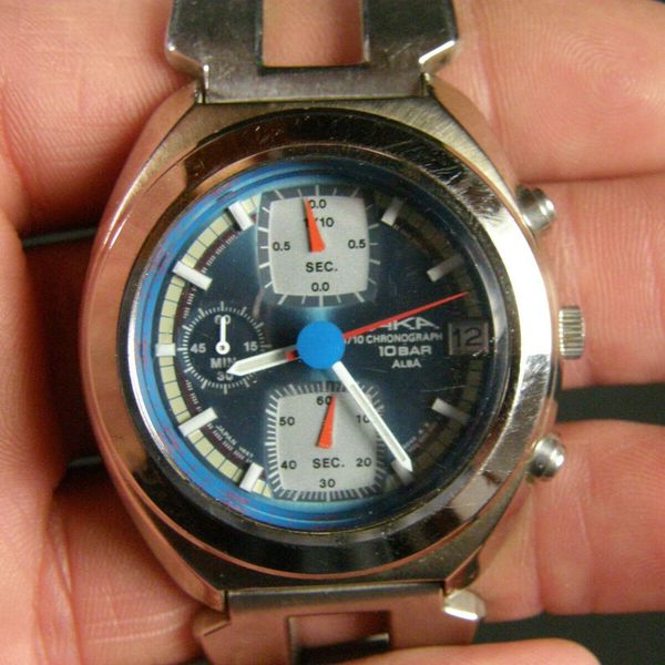 Vintage Seiko ALBA AKA V657-6030 Quartz Chronograph Blue Dial Mens Watch  WatchCharts