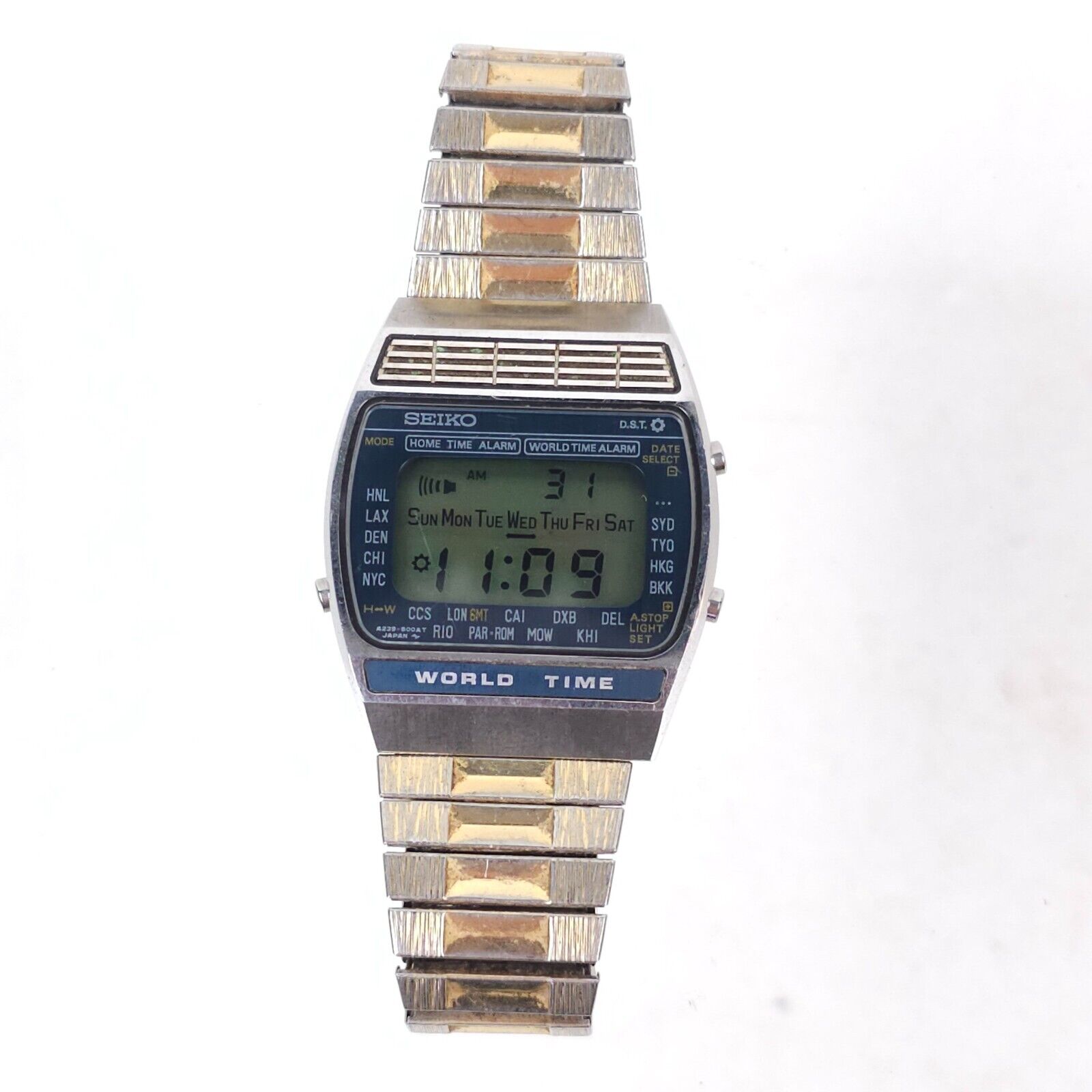 Vintage SEIKO A239-502A Stainless Steel World Time Quartz Vintage SEIKO A239-502A Stainless Steel World Time Quartz