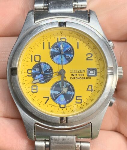 CITIZEN QUARTZ CHRONOGRAPH WR100 0510-C50448 Gentlemen wat