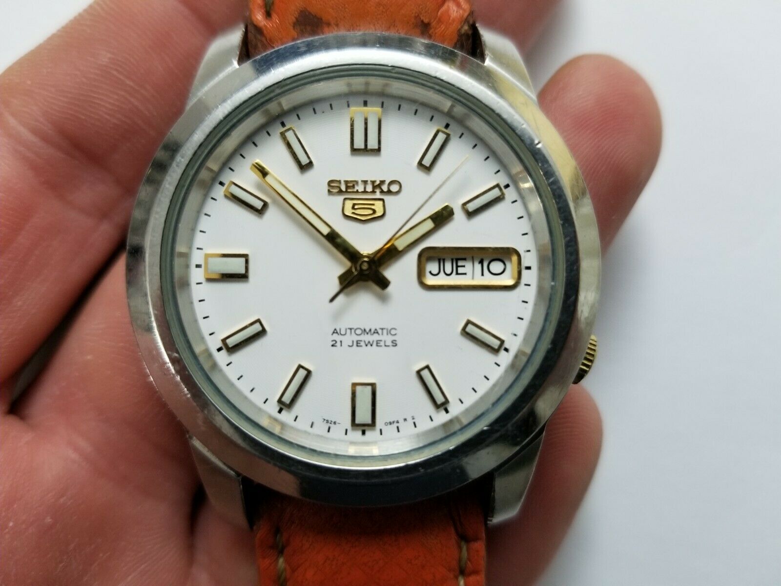 Seiko 5 Automatic 21 Jewels 7S26-02W0 A4 Day Date vintage Watch