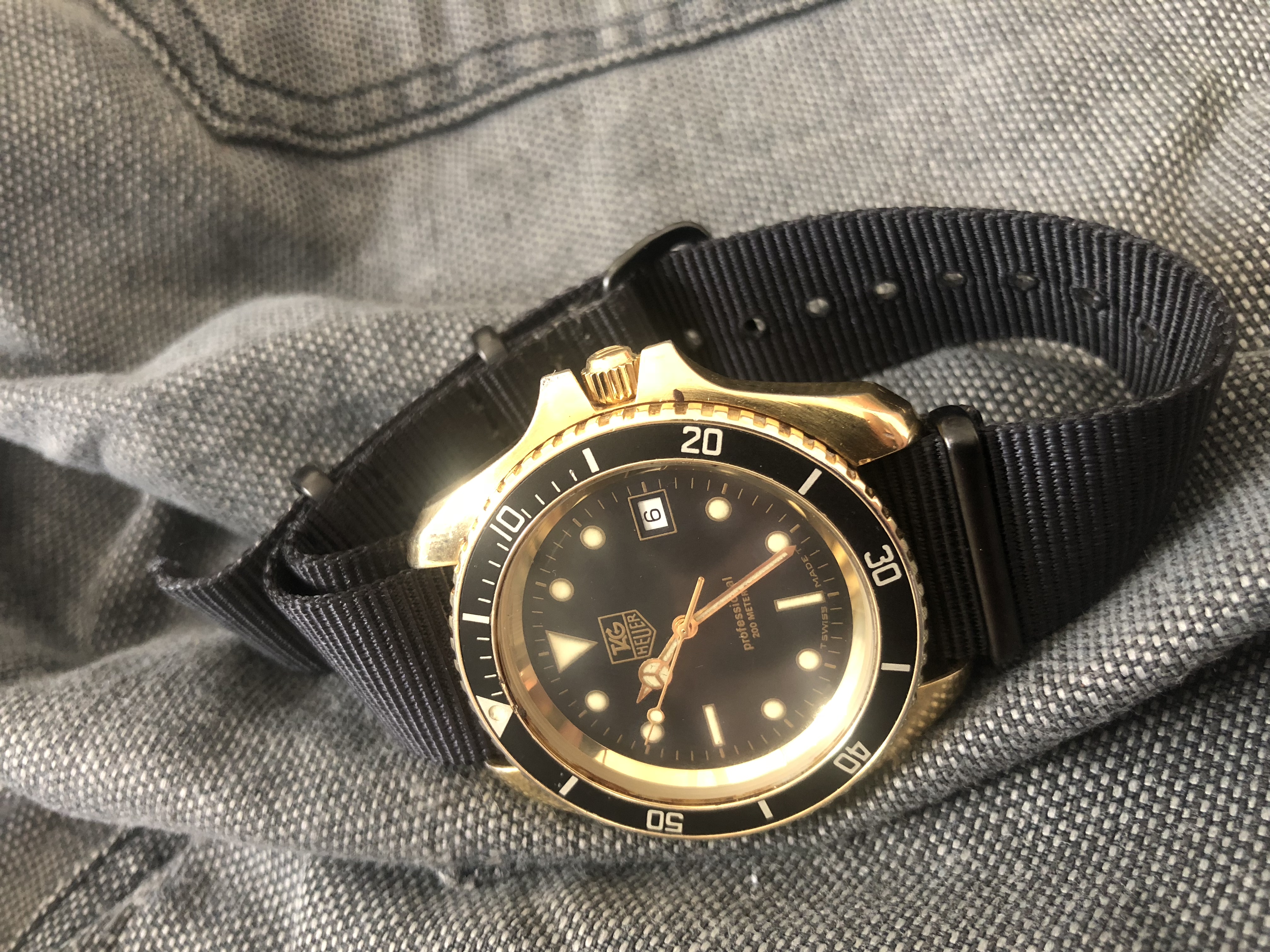 FS Tag Heuer 980.022 42mm Gold Professional Vintage Diver