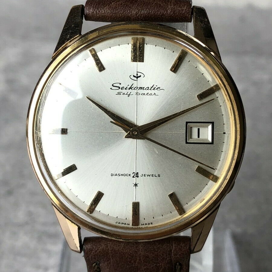 OH serviced, Vintage 1963 SEIKO Seikomatic Self Dater 24J 15022