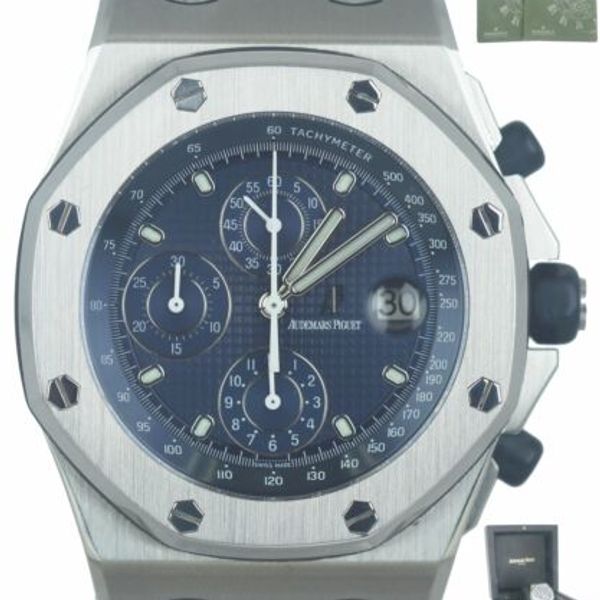 Mint 2005 Audemars Piguet Royal Oak Offshore ROO Stainless 42mm Blue ...