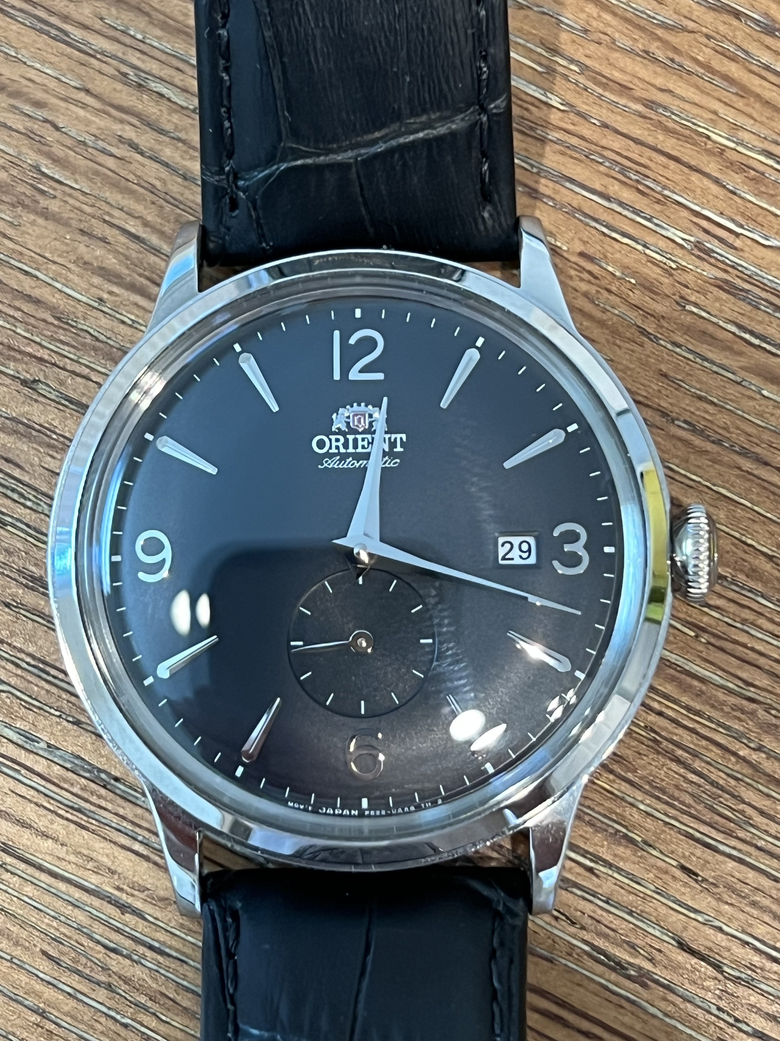 Orient bambino small seconds black best sale