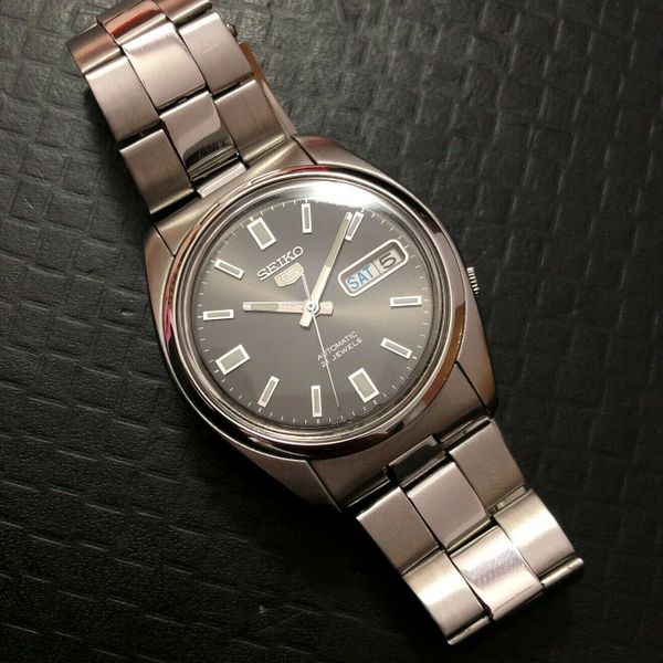 Seiko 5 SNXS79 Sunburst Black GRAY dial Vintage Automatic JDM 7S26-0590 ...