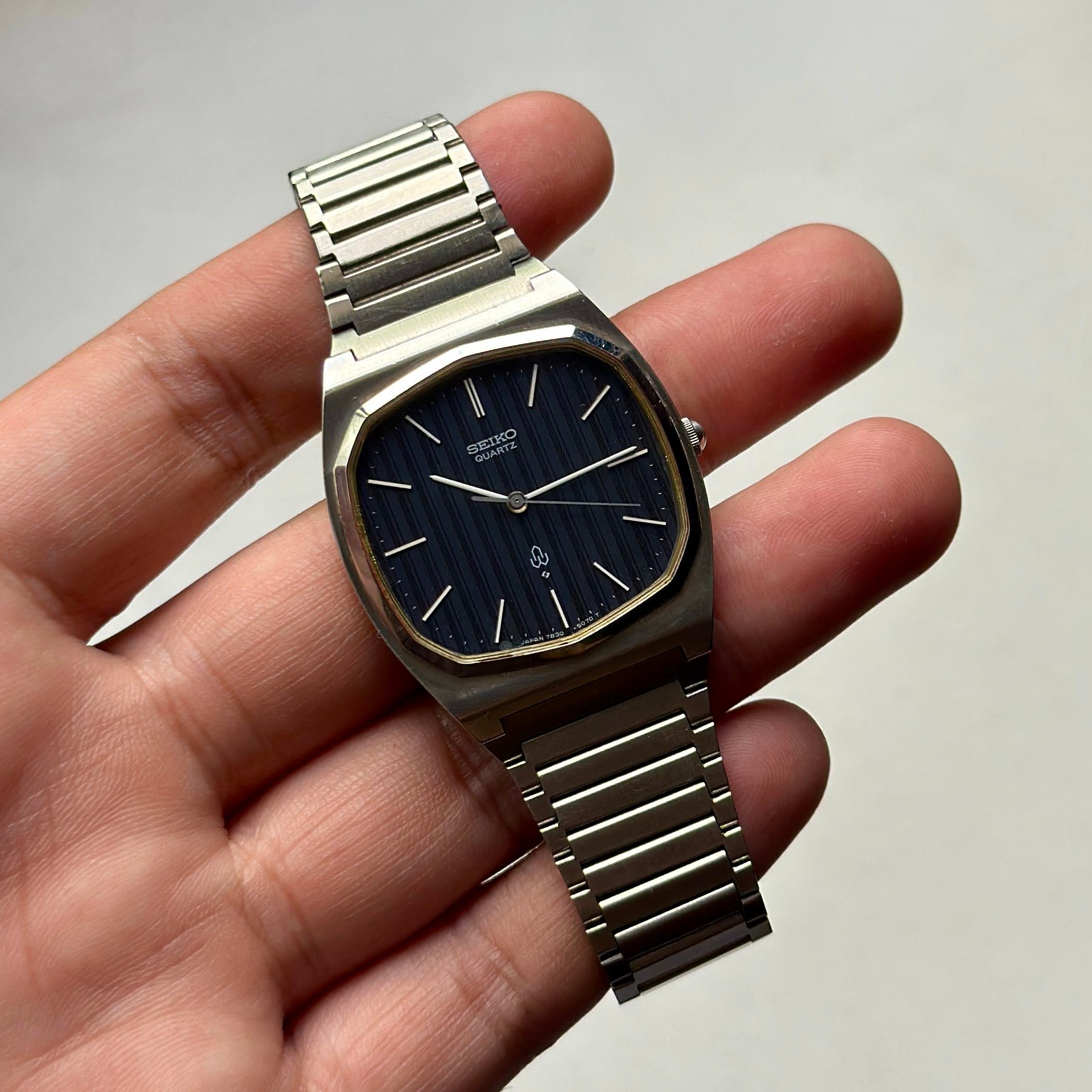 WTS] Rare 1977 Seiko Deep Blue Pinstripe Dial (7830-5060) $360 
