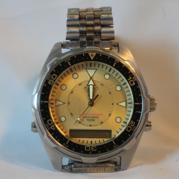 Vintage Casio Arnie 358 Amw 320c Mens Quartz Watch With Metal Band