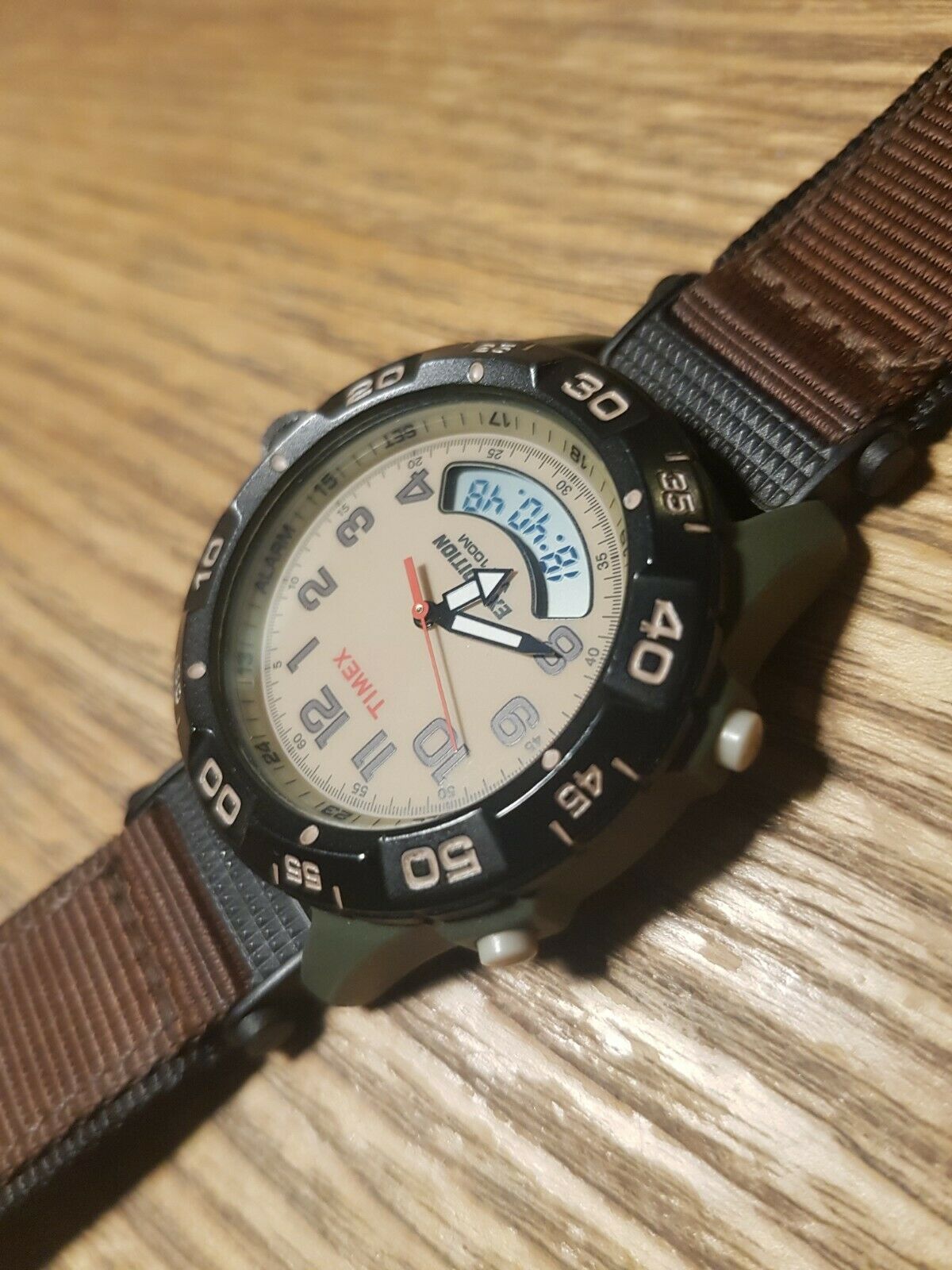 TIMEX Expedition T45181 Analog Digital Indiglo Nylon Watch Mint Timex Indiglo Expedition Watch. For Sale at Ruby Lane main image 2