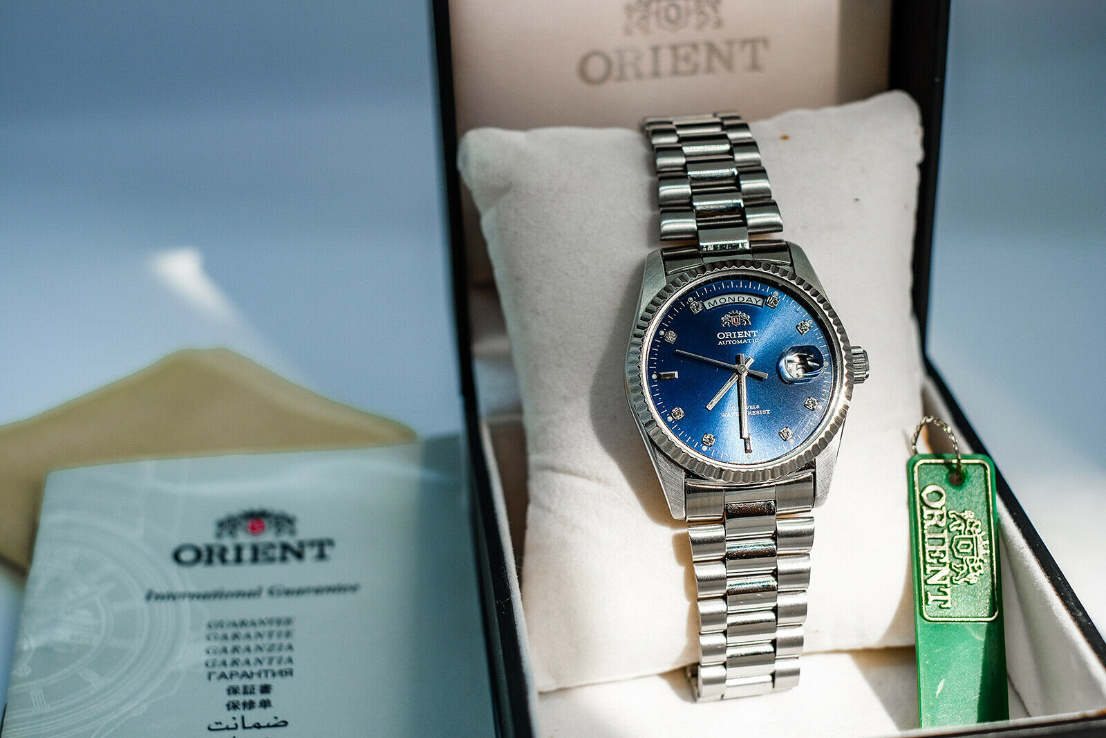 Orient president day date blue hotsell