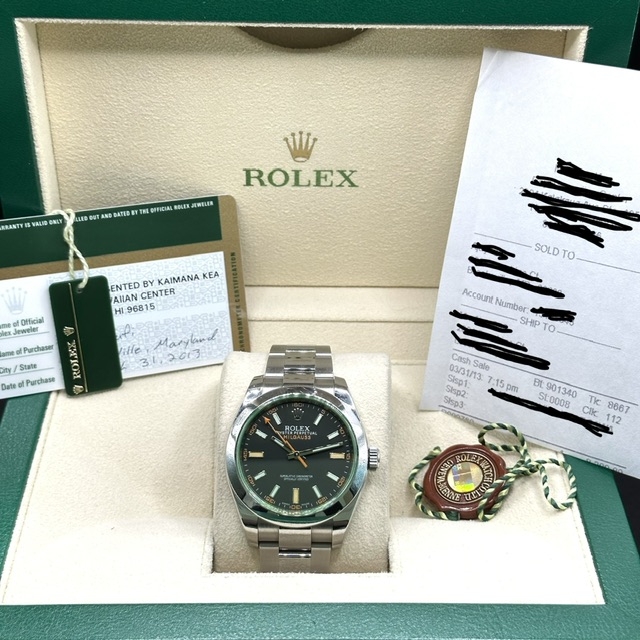 FS Rolex Milgauss 116400GV Complete Set WatchCharts Marketplace