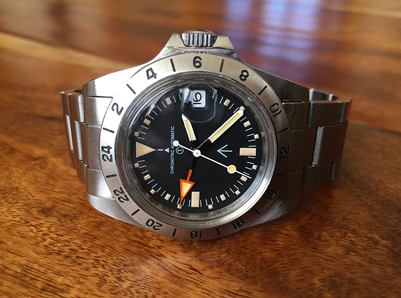 Rare Chronotac Homage Explorer GMT 