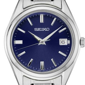 New Seiko Quartz Blue Dial Stainless Steel Bracelet 36mm Unisex Watch  SUR317 | WatchCharts