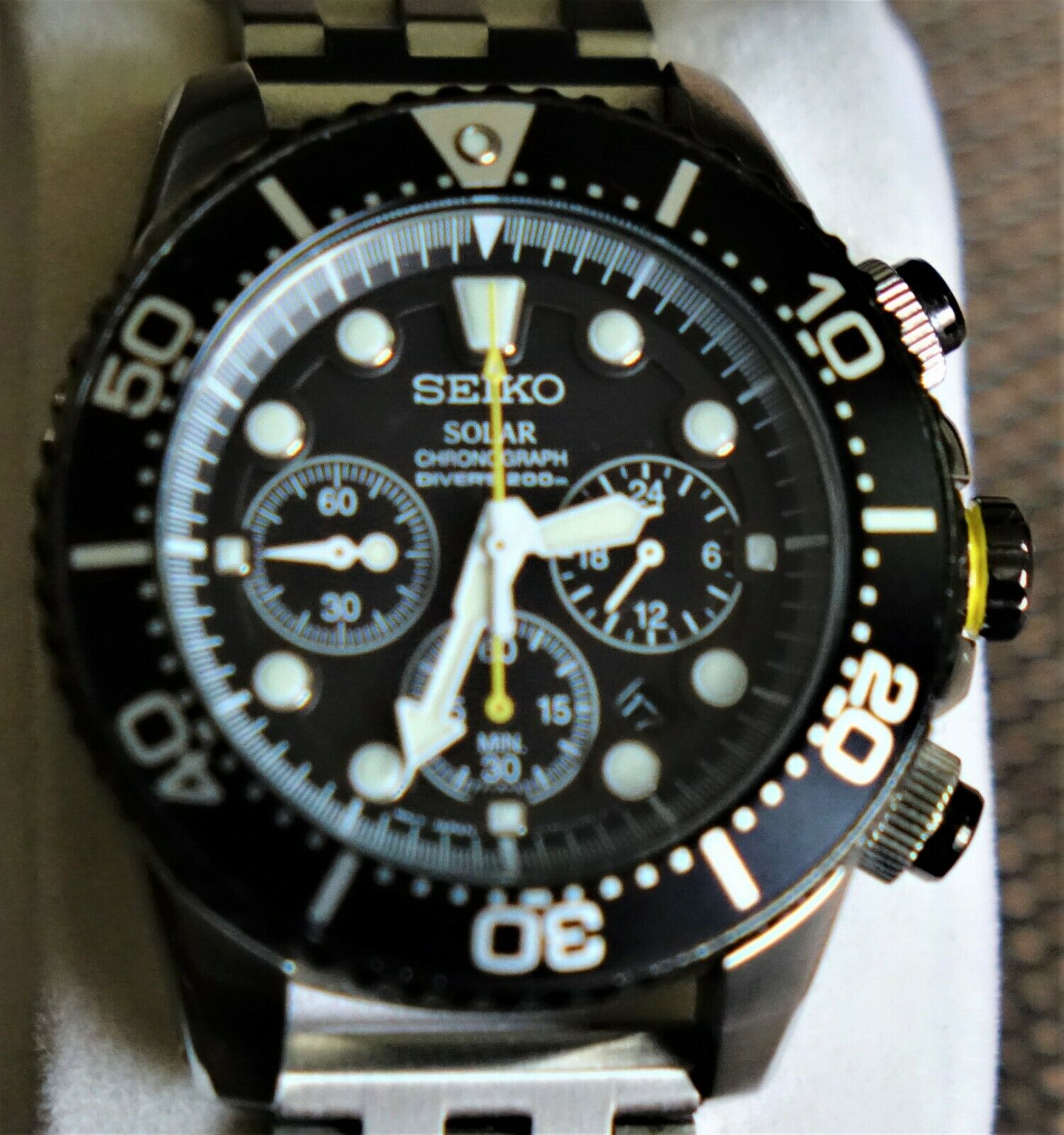 Mens Seiko X Solar V175-0AD0 professional air divers chrono