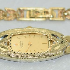 SEIKO Women's 10K GOLD 10-Karat-Gold Fancy Case & Band 2E20-6300 Clean NEW  BATT | WatchCharts