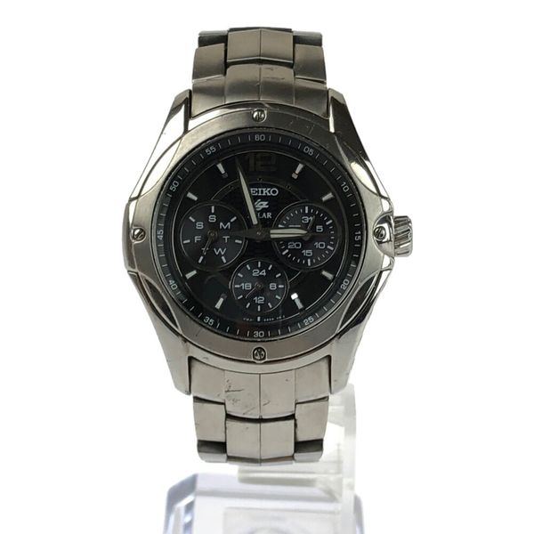 [Used] [Men] SEIKO IGNITION CHRONOGRAPH V14J-0AH0 SOLAR Seiko Ignition ...