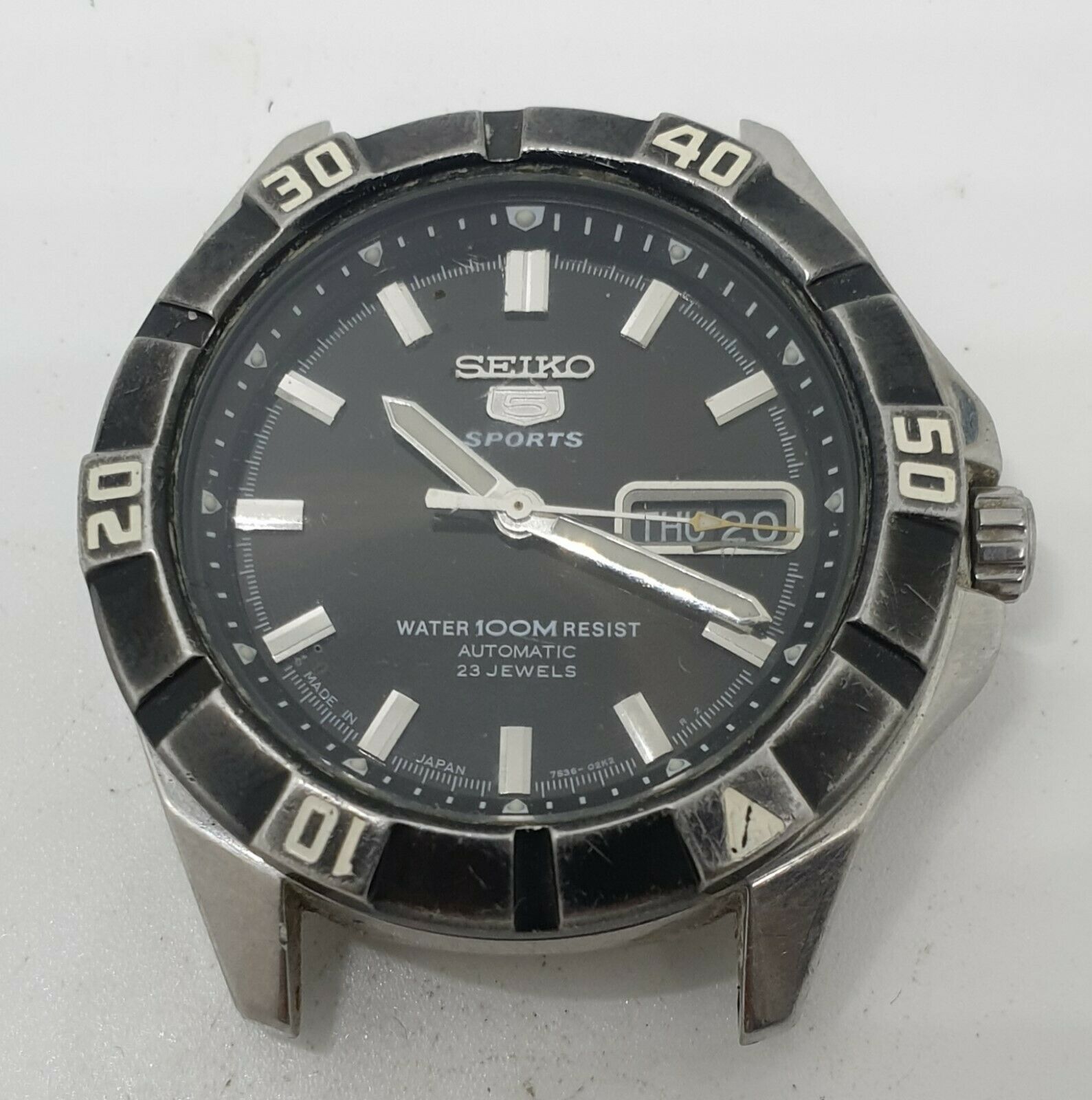 Genuine Vintage Seiko 5 Sports Automatic 7S36 01X0 Watch for parts