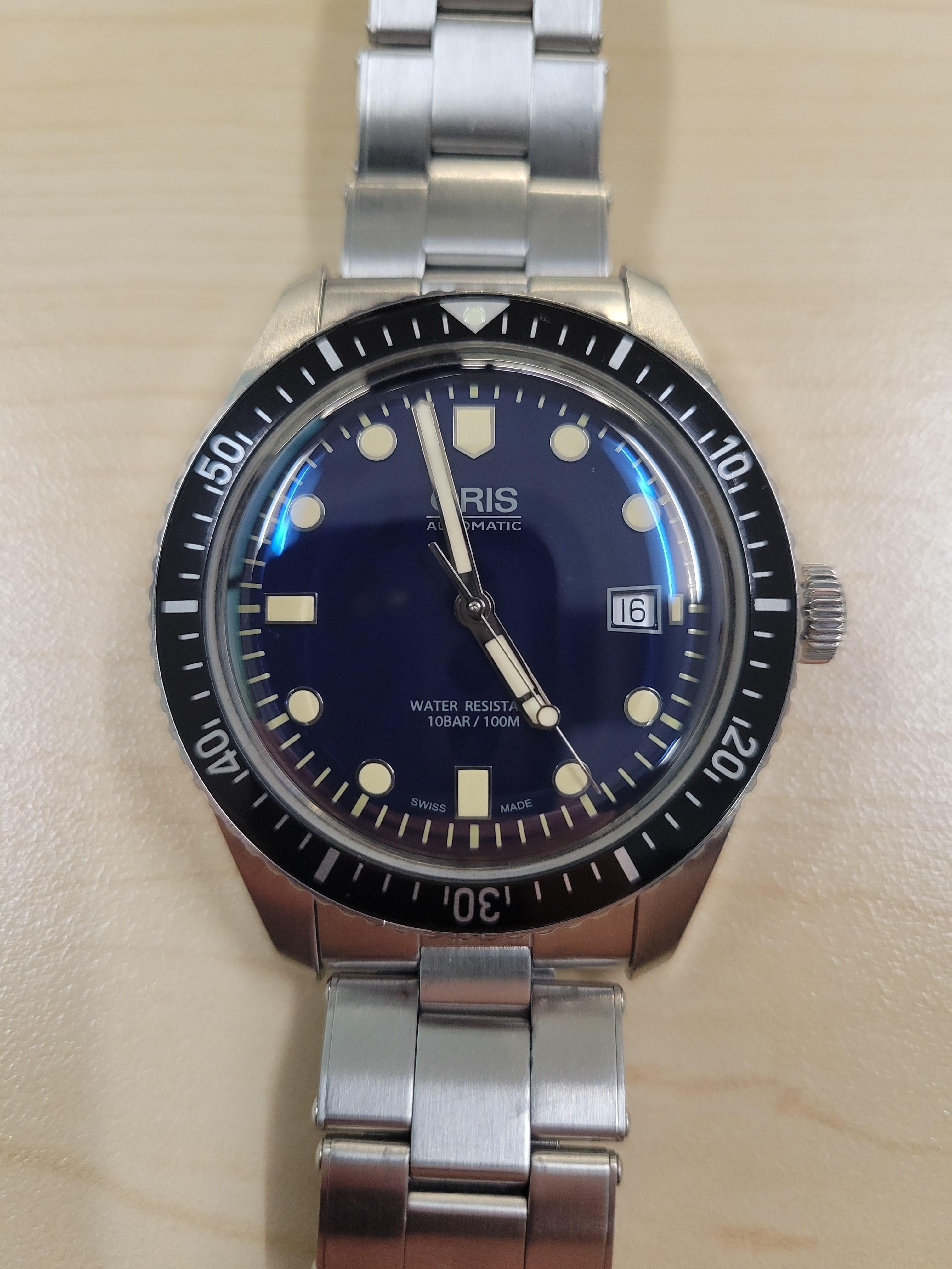 WTS Oris Sixty Five Diver 65 42mm Diameter Blue Dial Black