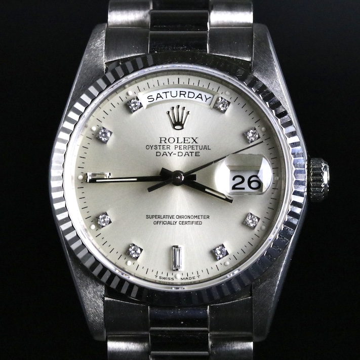 FS 1994 Rolex 18239 Daydate 36mm 18K White Gold Factory Diamond