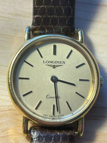 VINTAGE 1980s LONGINES 960 6332 LADIES GOLD TONE WATCH 5 JEWELS