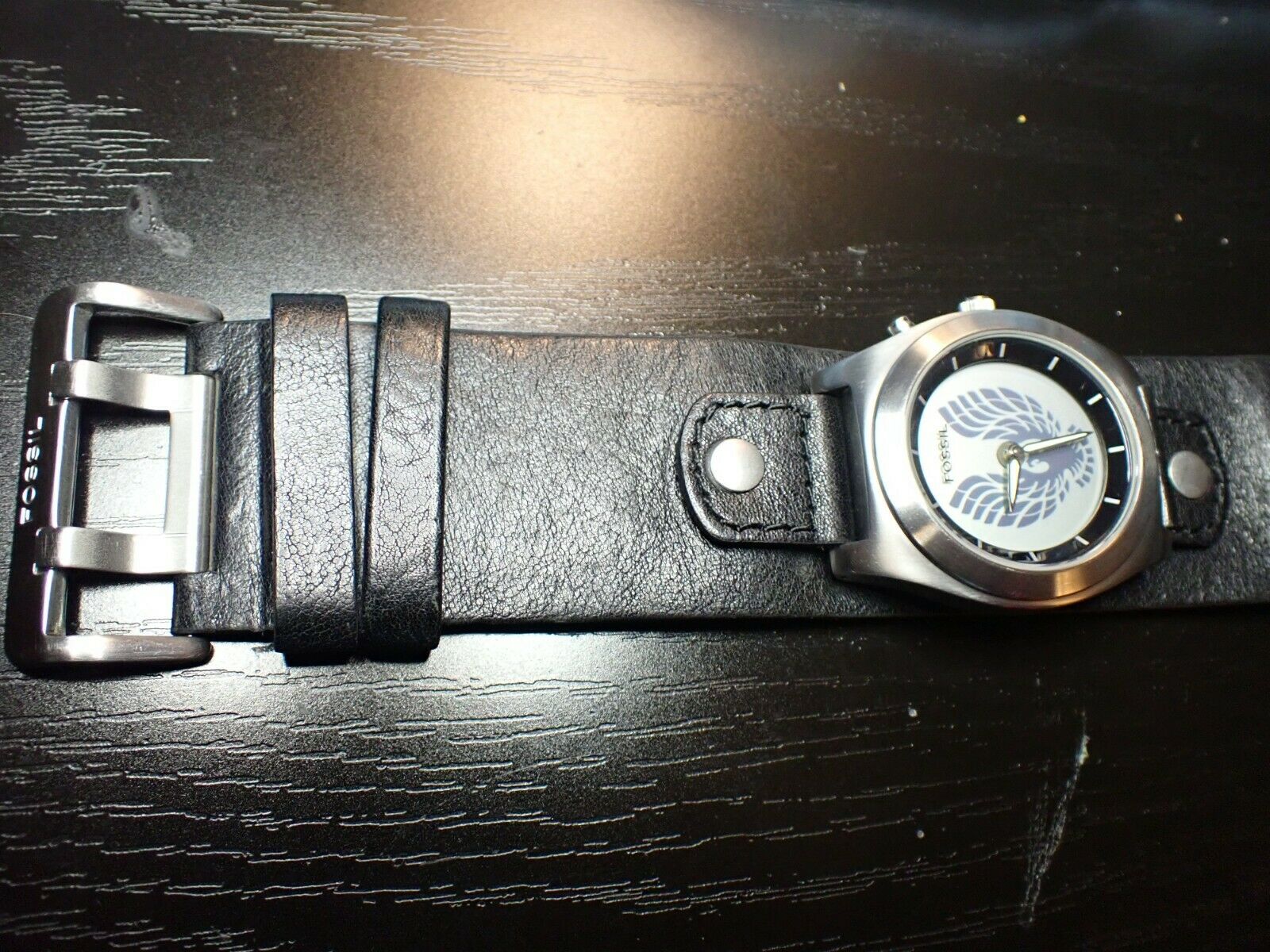 FOSSIL 腕時計 Fossil JR-8529 Big Tic Firebird Phoenix Mens Watch Black