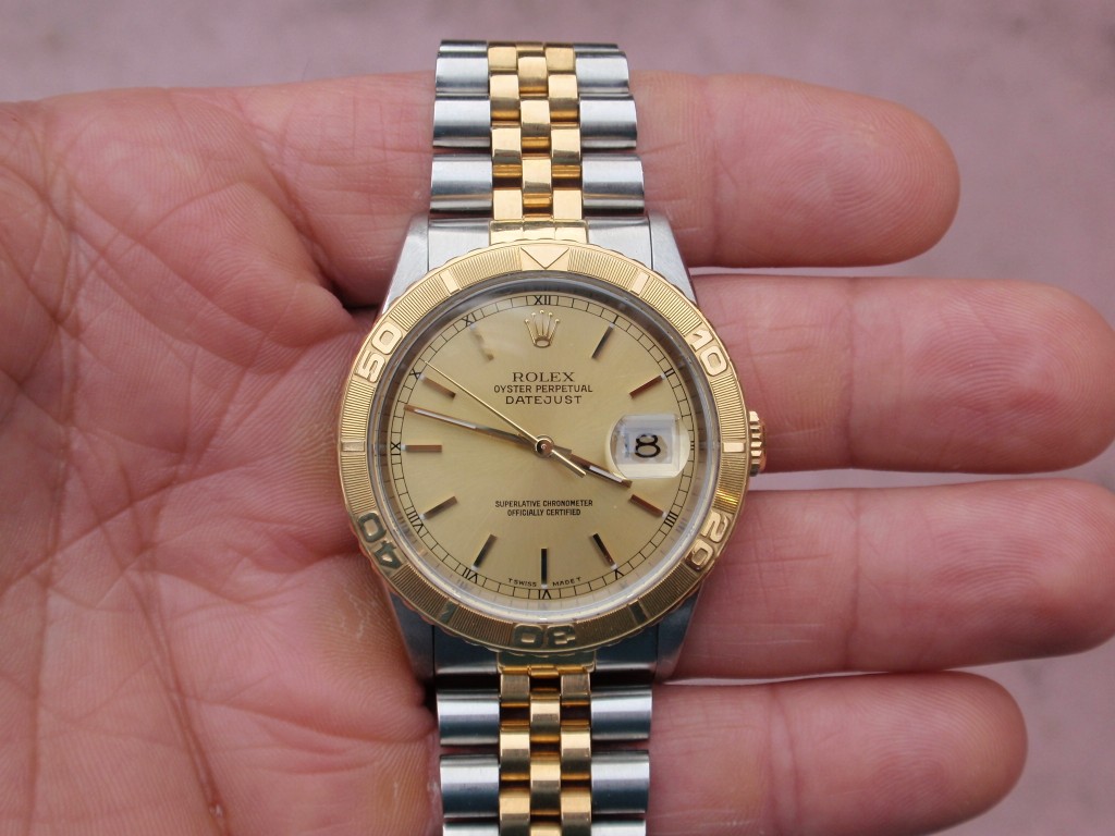 FS Rolex 16263 Thunderbird TOG A serial NO HOLES 18k ss NICE