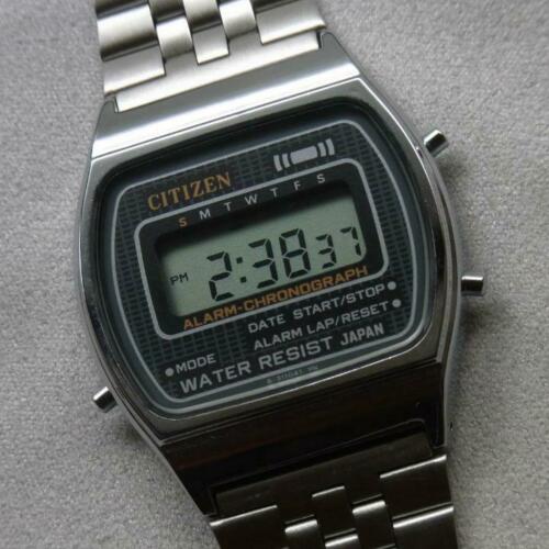 CITIZEN D120-312538 デジタル CITIZEN MEN'S WATCH P080-312775 Vintage Digital Black Silver