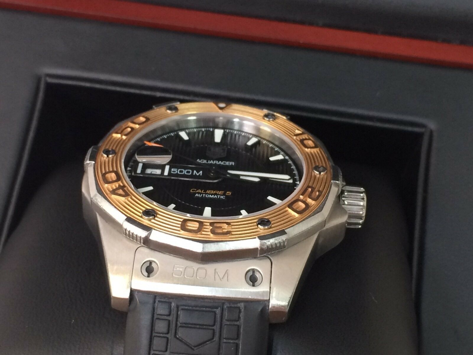 TAG Heuer Aquaracer 500m Calibre WAJ2150 18K Rose Gold Mens