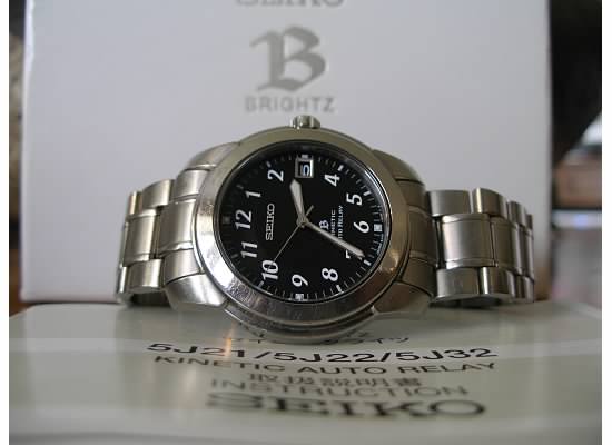 Seiko kinetic auto relay watch hot sale