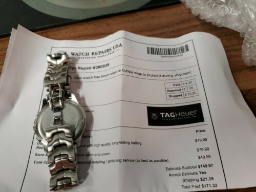 TAG HEUER Men s Watch CN1112 link Tiger woods . Cleaned and