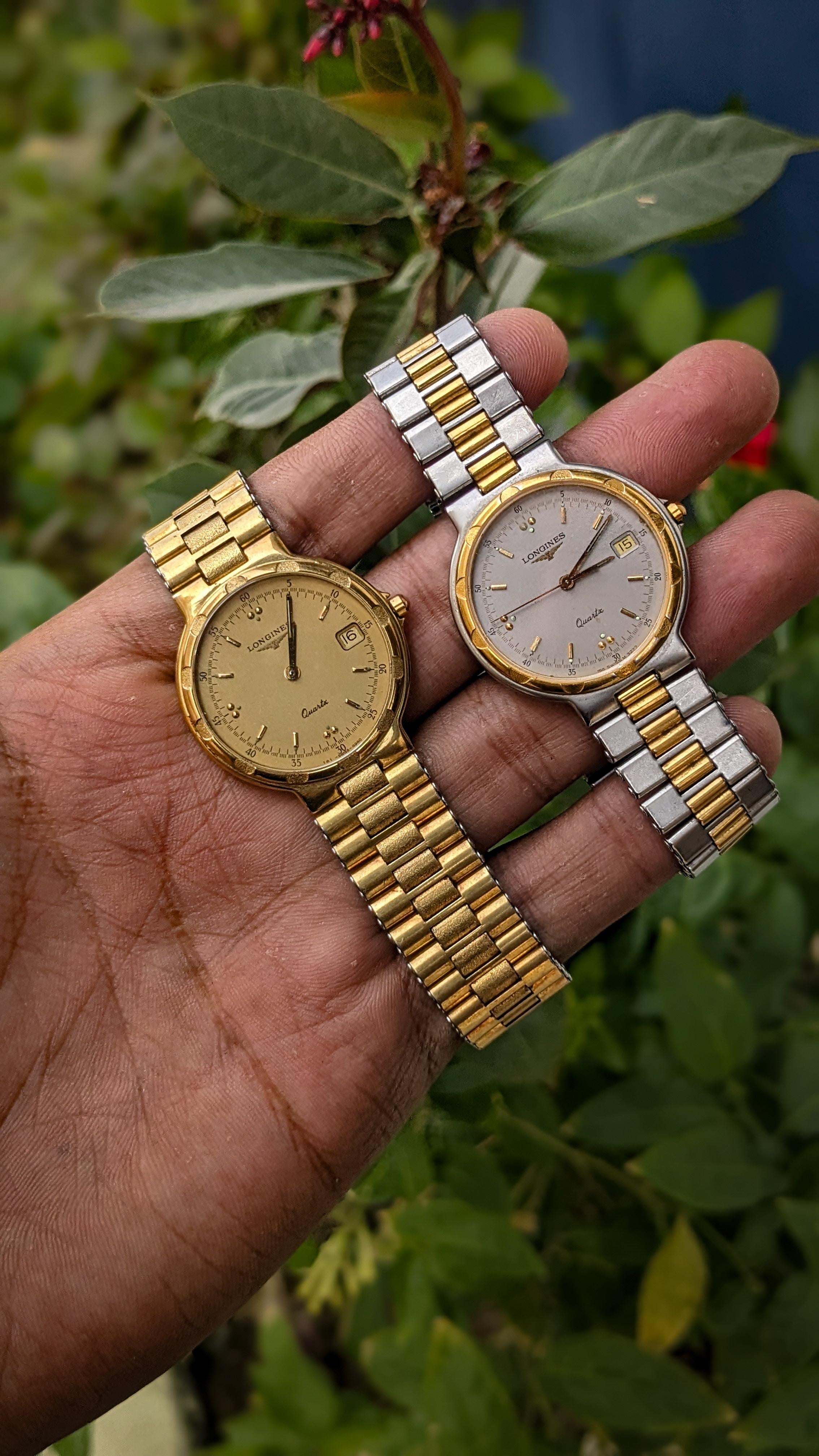 wts LONGINES CONQUESTS two tone and GOLD VINTAGE SWISS QUARTZ