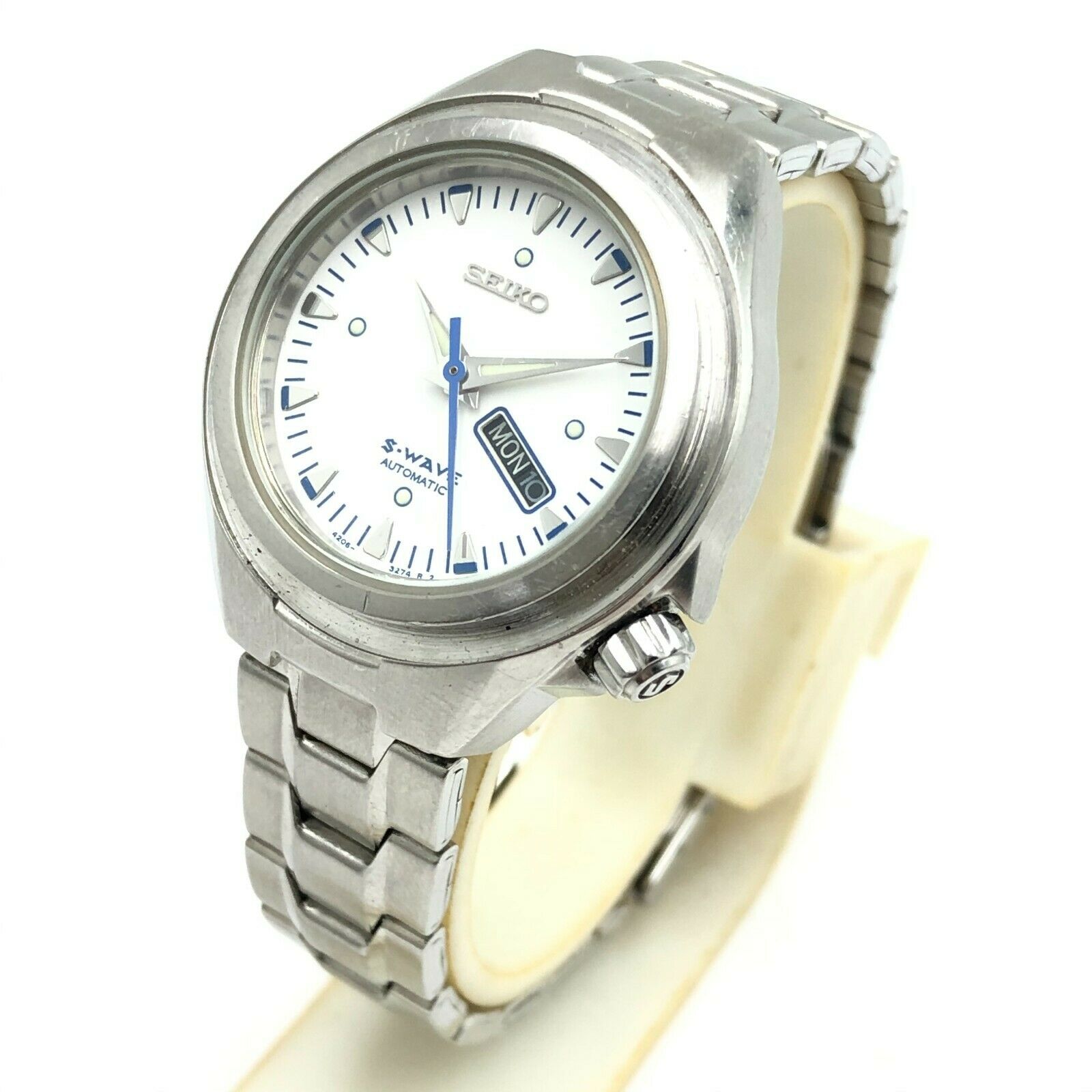 Vintage Womens Seiko S-Wave 4206-0850 D/D 30mm Automatic Japan Wrist Watch  B2264 | WatchCharts
