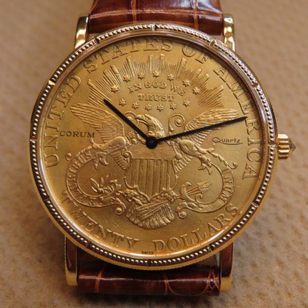 FS: Corum $20 Double Eagle Coin Watch 22K & 18K Yellow Gold, LOWEST ...