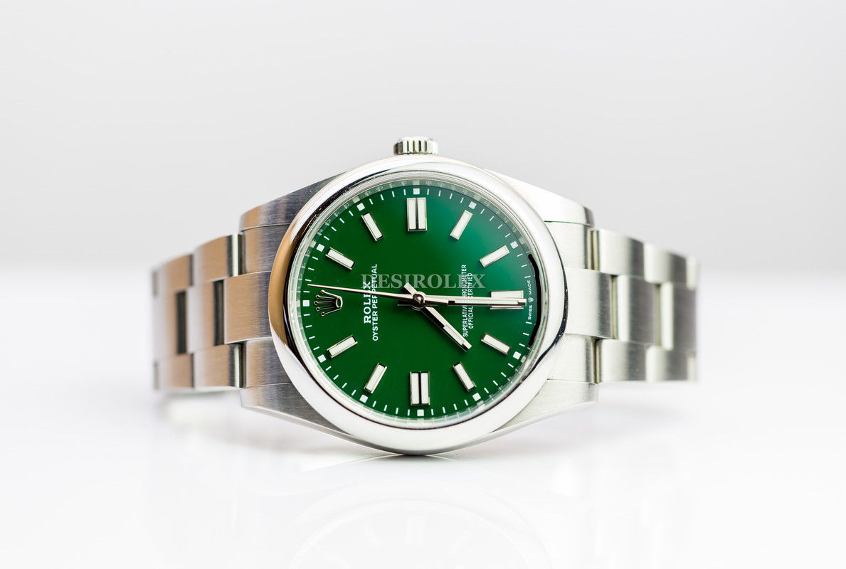 Rolex op 41 online green