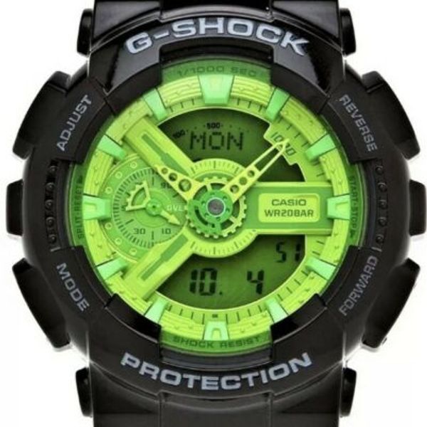 New Casio G-Shock Men's Watch- Neon Green/Black With Tin