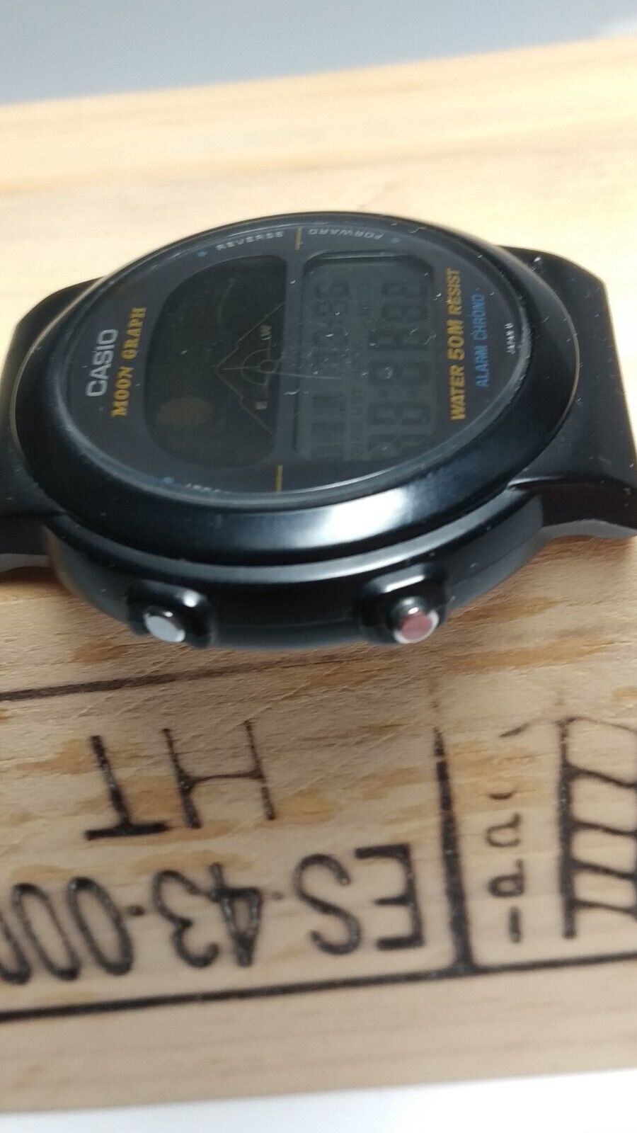 CASIO　moon graph gmw-15 ジャンク　メンズ　腕時計 Casio Moon Graph Black Men's Watch - GMW-15 for sale online