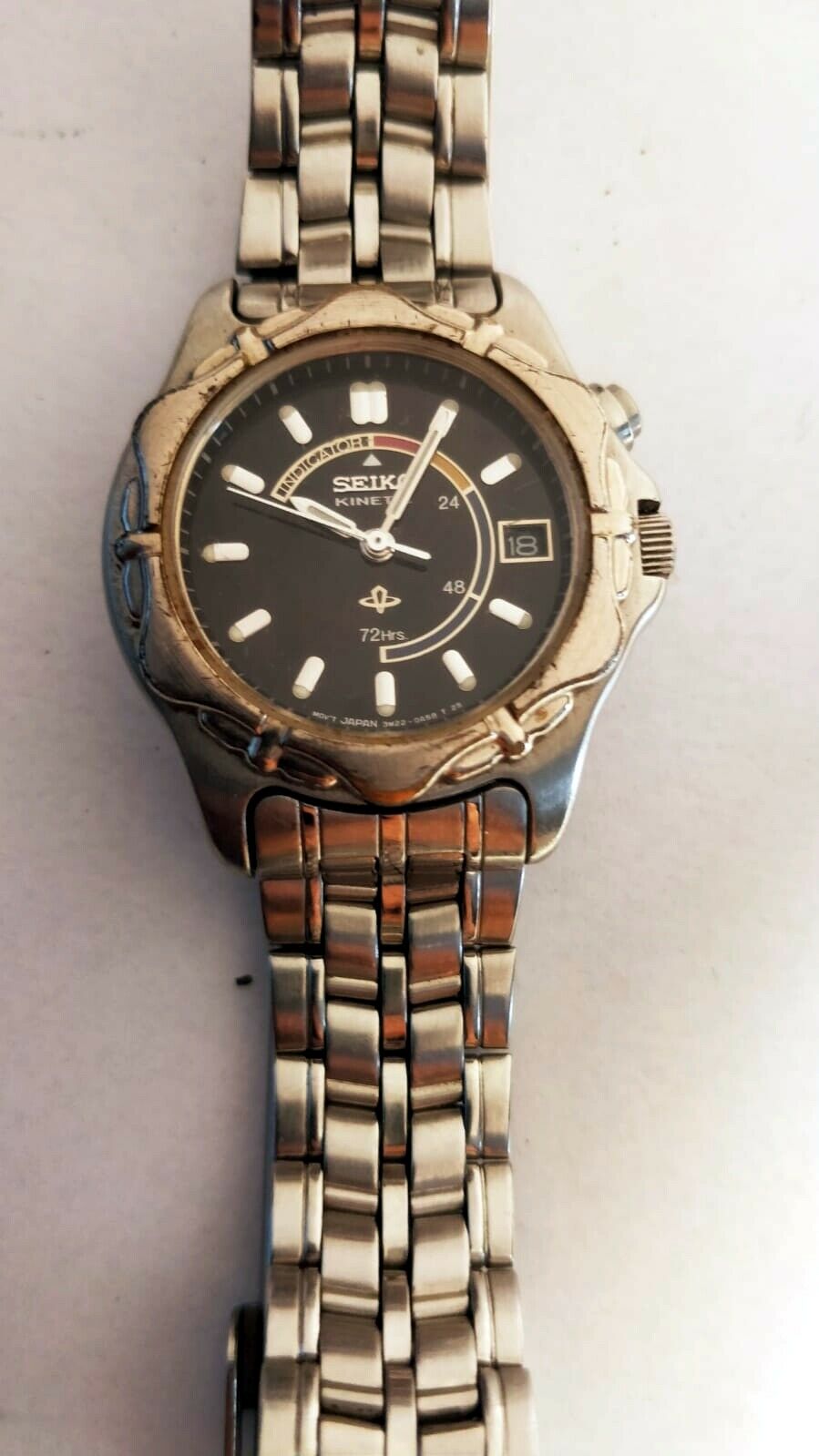 VINTAGE SEIKO Kinetic 3M22-0A33 72hrs Ladies Quartz JAPAN Mov,t